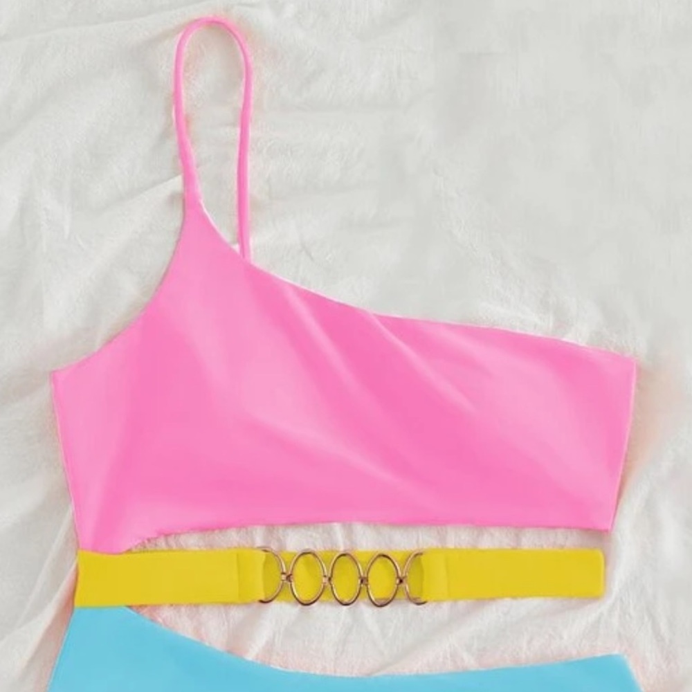 Colorblock Ring One-Piece Swimsuit - Picture 4 of 6